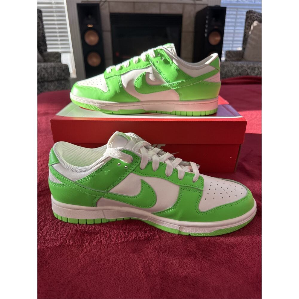 Size 10 Women’s 8.5 mens NIKE W DUNK LOW HV0842-133 Sail Green Strike White Neon - Picture 5 of 12